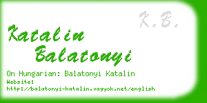 katalin balatonyi business card